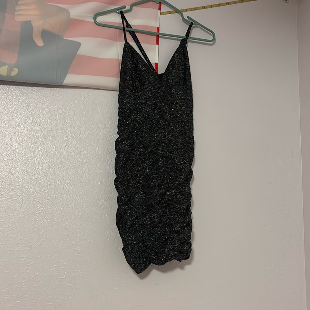 Black sparkly mini dress